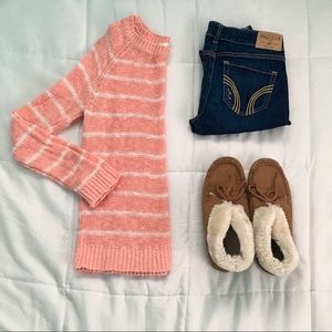 ✨NOT FOR SALE ✨ F21 Coral Striped Sweater